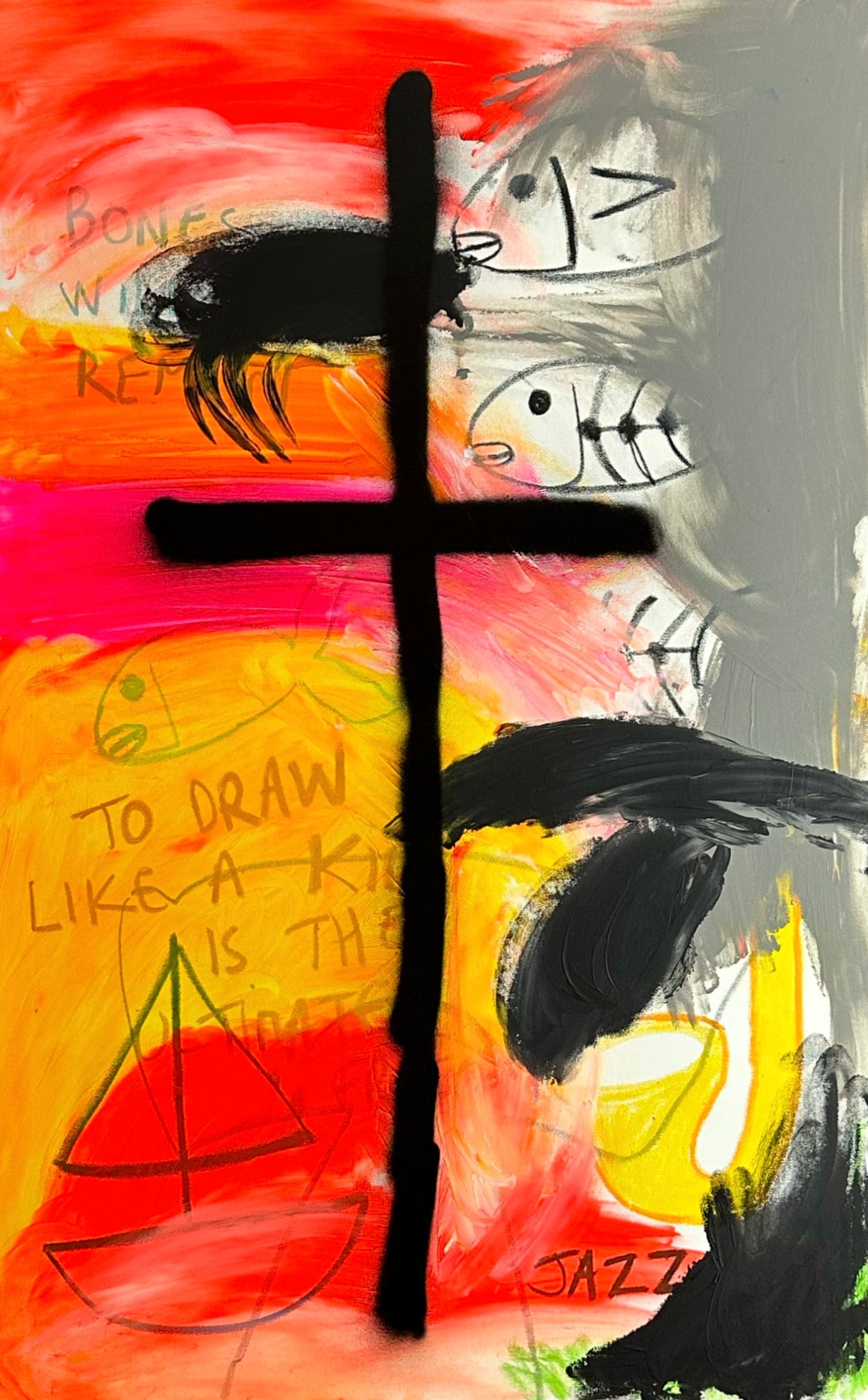 TO DRAW LIKE A CHILD THE ULTIMATE FREEDOM (116 X 73 CMS)