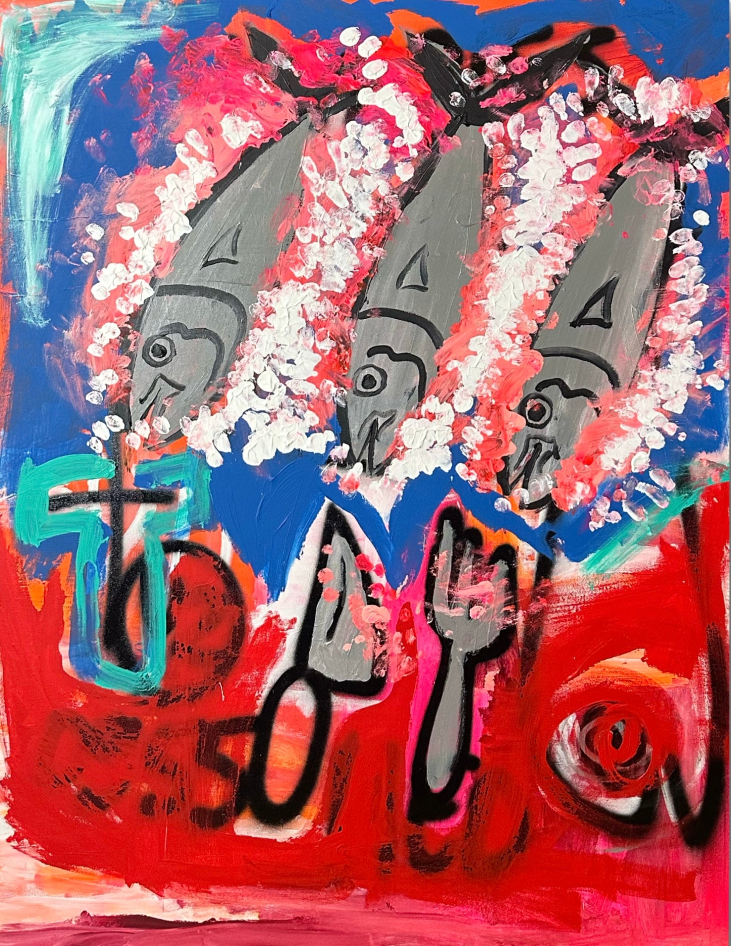 FISH DIES, U2 (130 X 97 CMS)