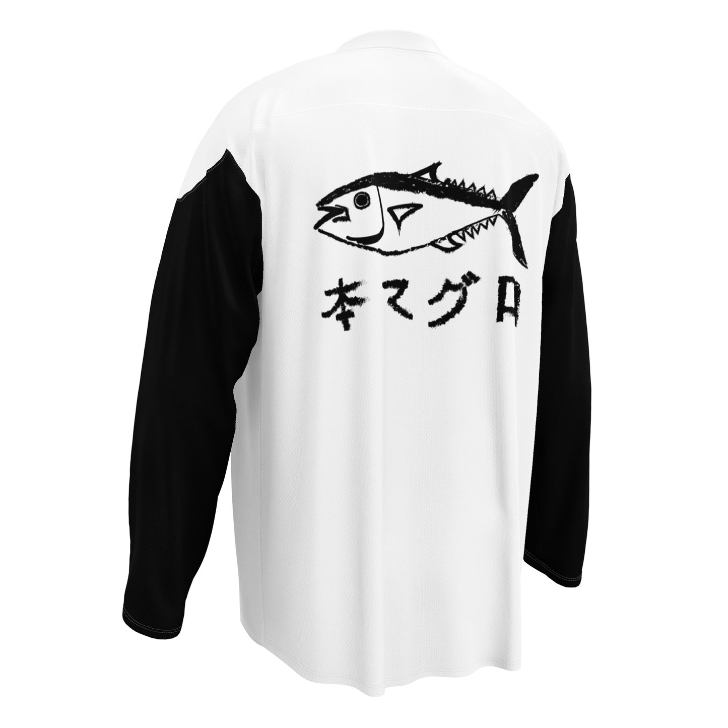 "TOKYO FISH MARKET" (White and Black) Recycled hockey jersey