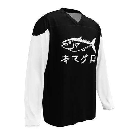 "TOKYO FISH MARKET" (Black and White) Recycled hockey jersey