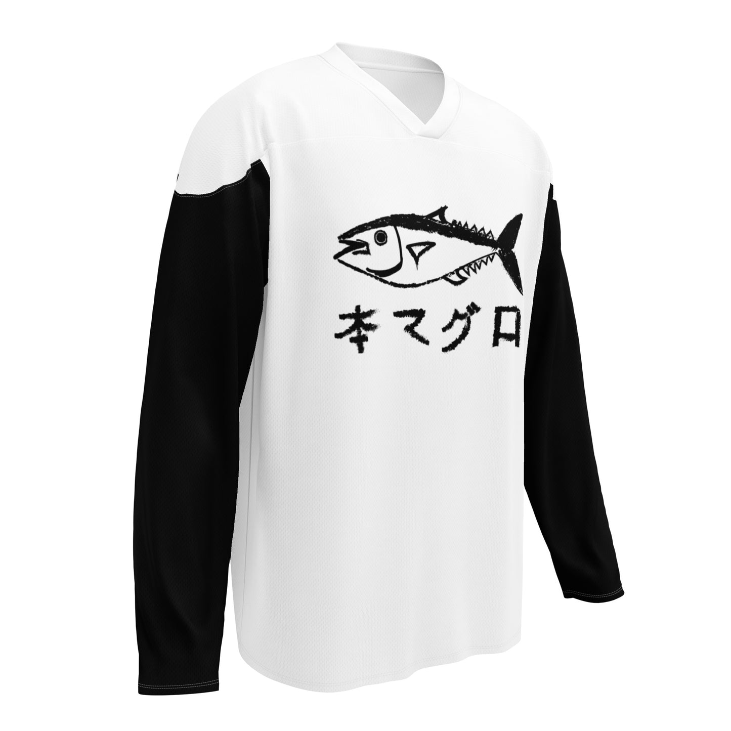 "TOKYO FISH MARKET" (White and Black) Recycled hockey jersey