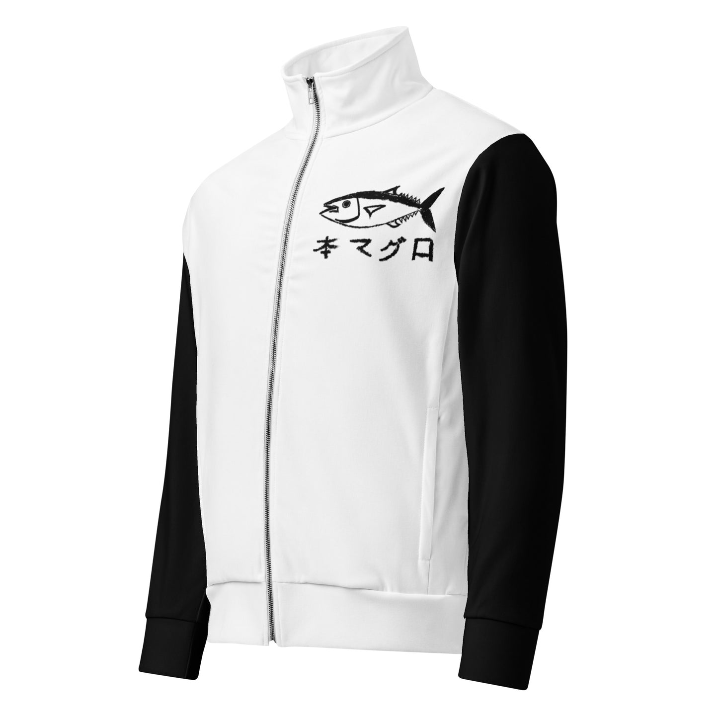 "TOKYO FISH MARKET" (White and Black) Unisex track jacket