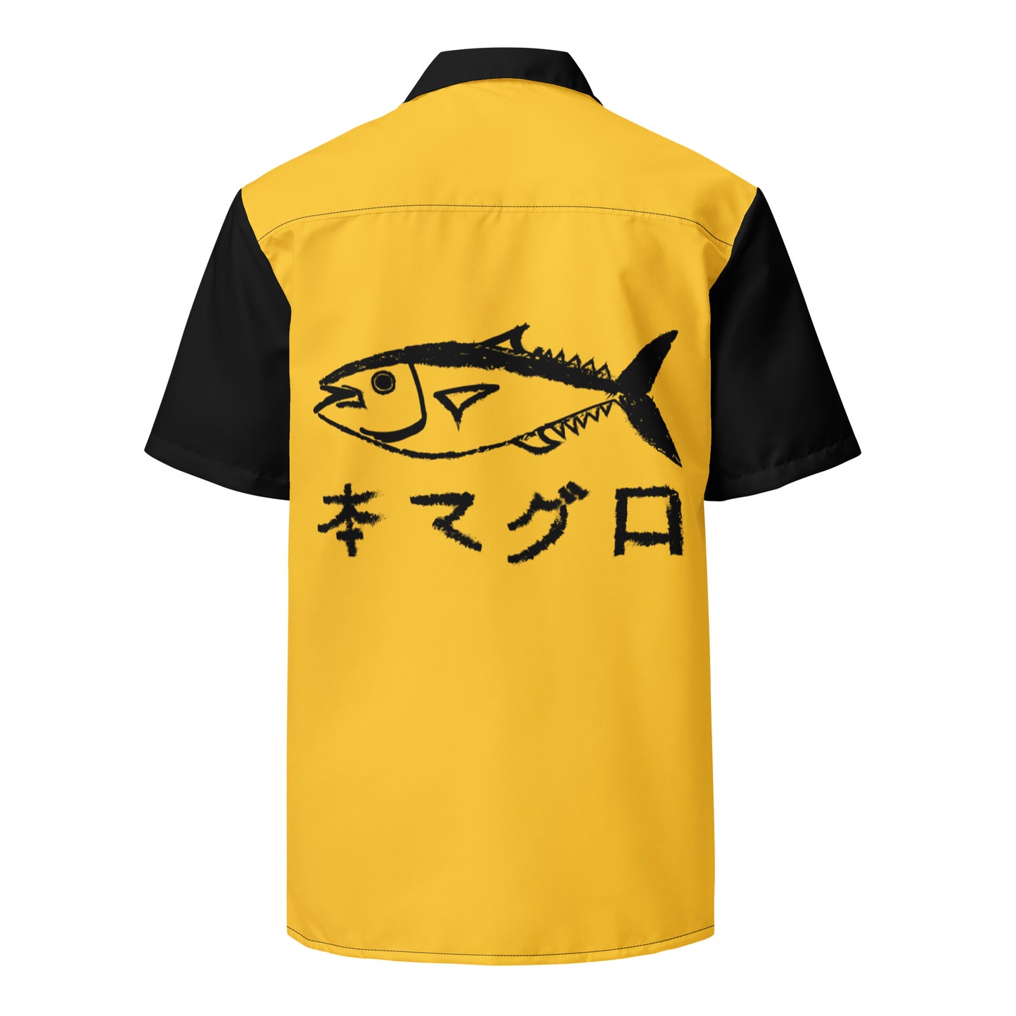 "TOKYO FISH MARKET" (Yellow and Black) Unisex button shirt