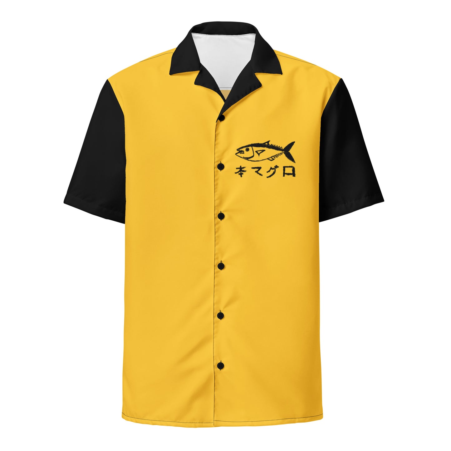 "TOKYO FISH MARKET" (Yellow and Black) Unisex button shirt