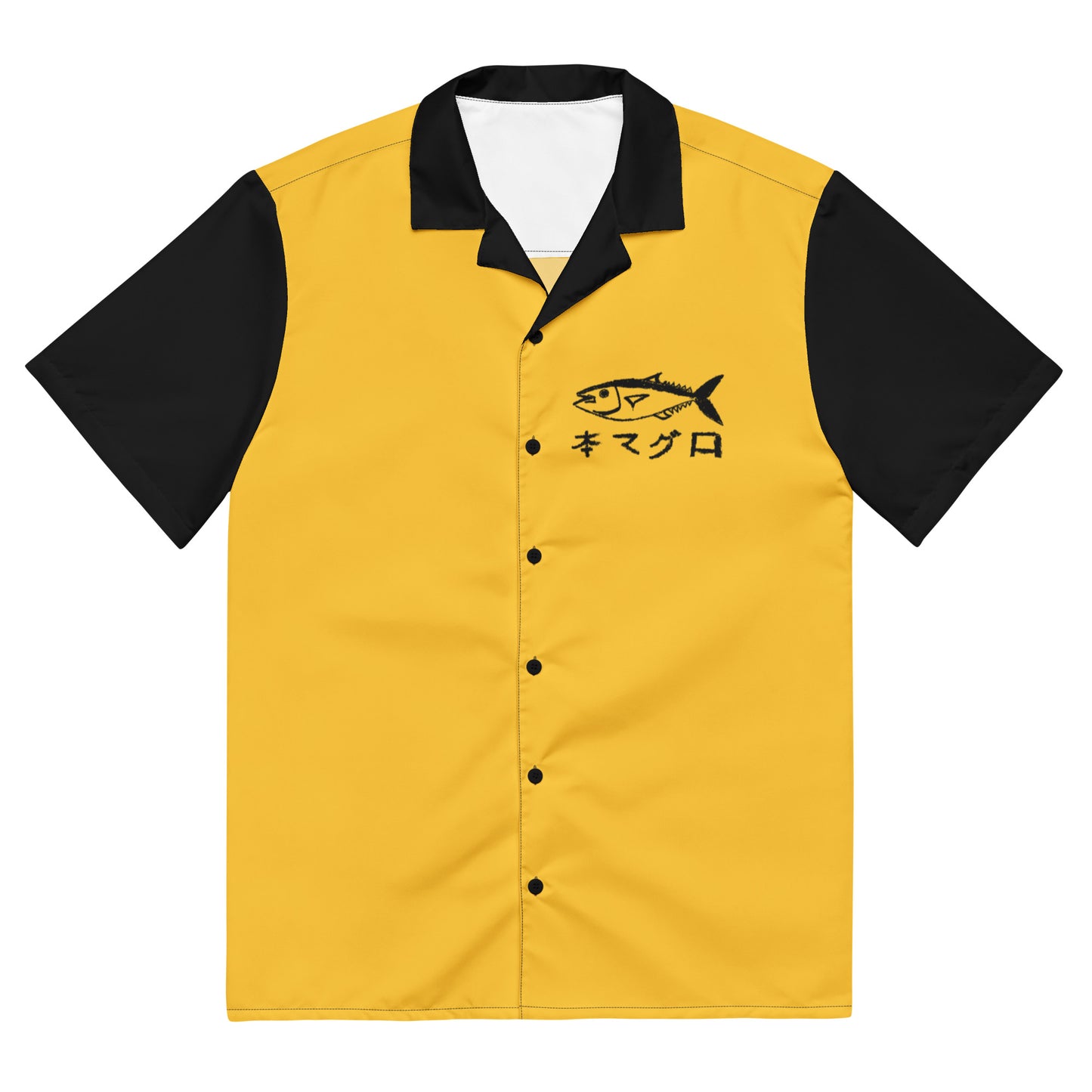 "TOKYO FISH MARKET" (Yellow and Black) Unisex button shirt