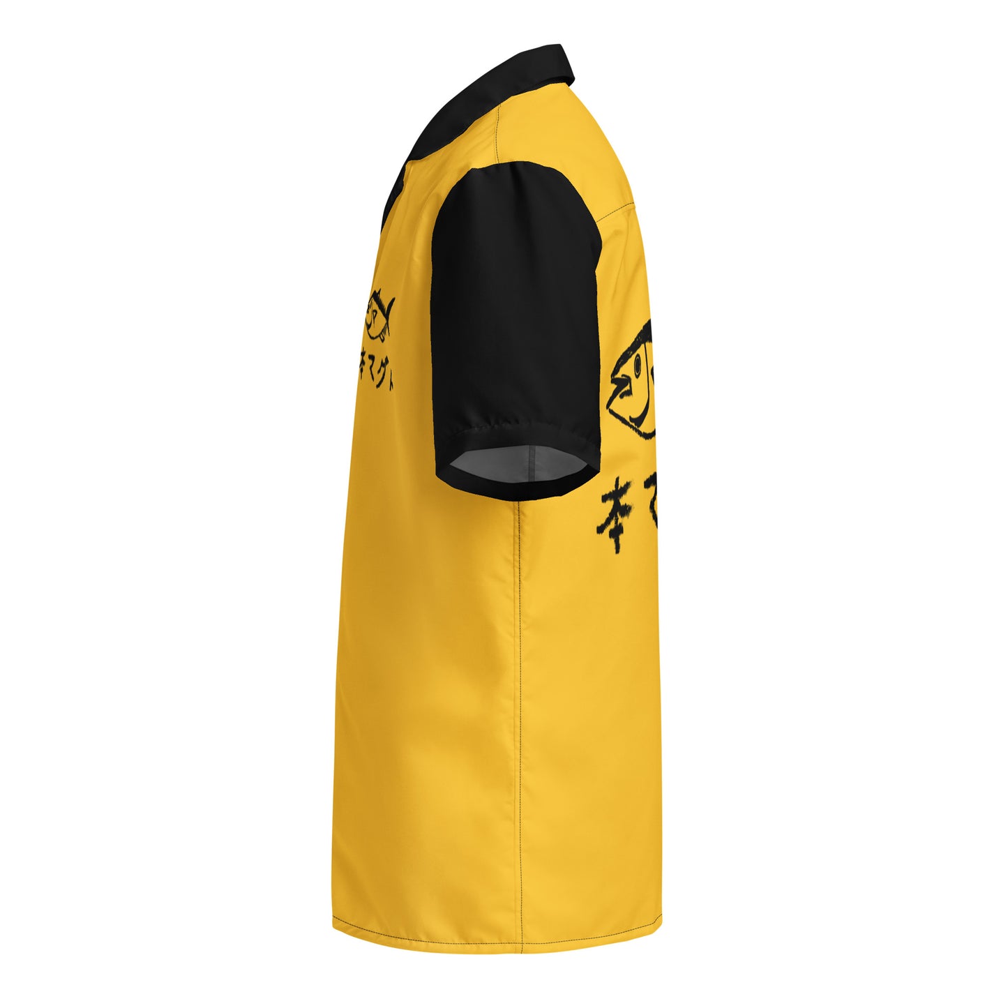 "TOKYO FISH MARKET" (Yellow and Black) Unisex button shirt